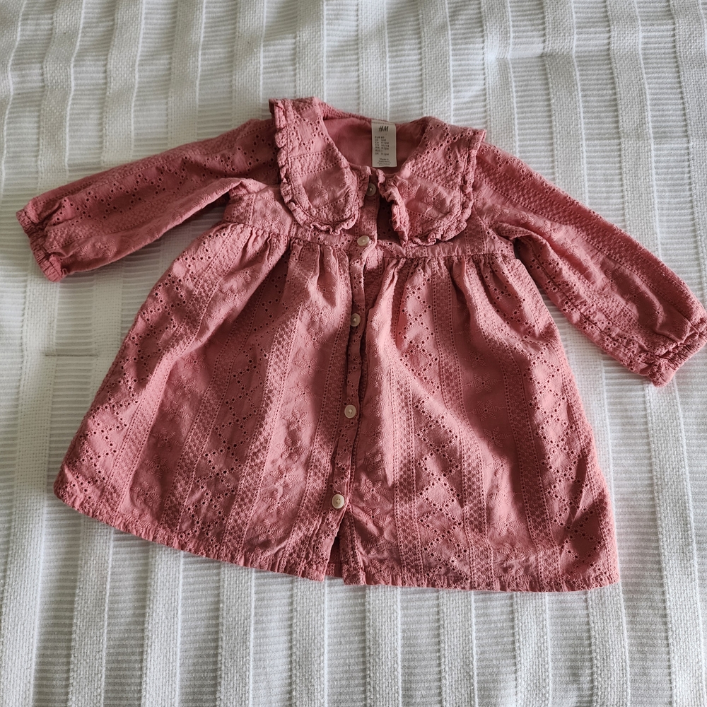 H&M Pink Eyelet Kids Dress